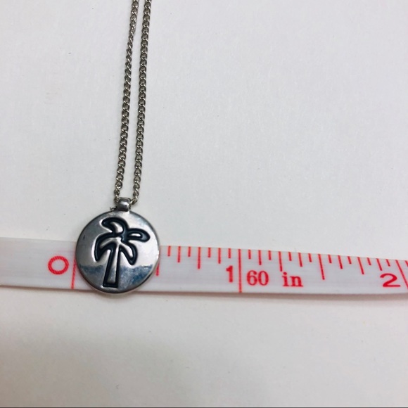 Palm tree silver necklace - Picture 5 of 6